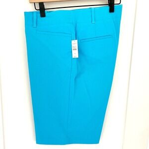 NWT Talbots Women's Turquoise Blue Cotton Stretch Bermuda Shorts Size 12